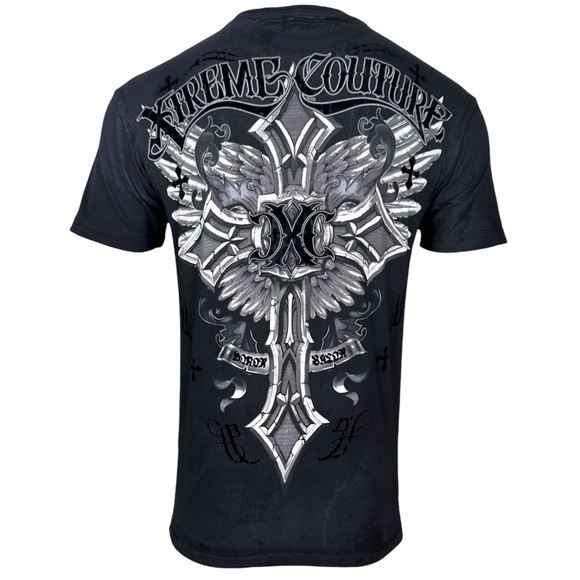 Xtreme Couture by Affliction Men's T-Shirt Brigadier Biker Cross Y2K S-5XL - Picture 1 of 7